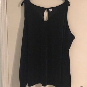 Black velvet tank top